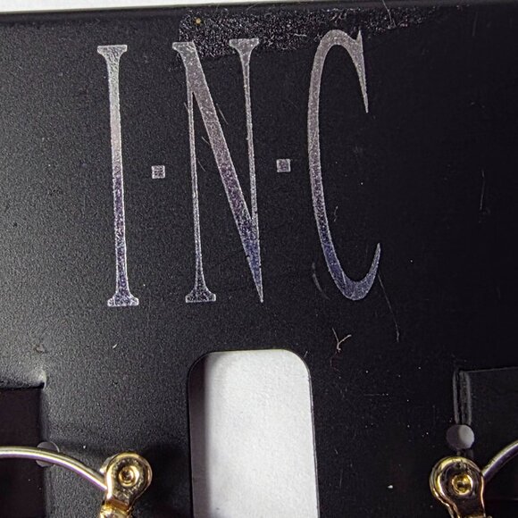 Large Hoop Earrings Chain Link Gold Tone Lever Close for Pierced Ears - Picture 4 of 5